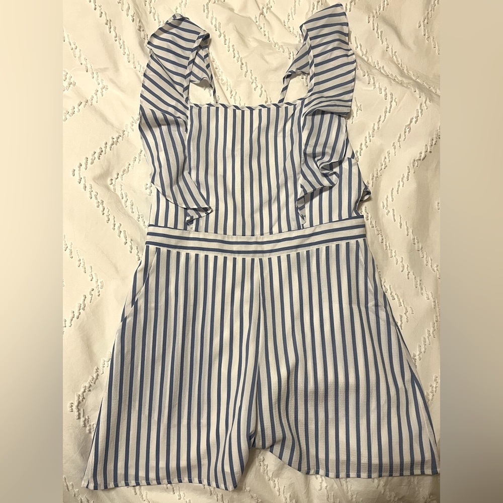 Striped Blue Romper
